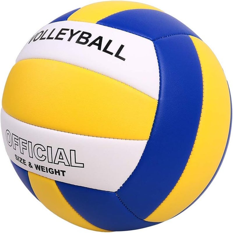 PECOGO Volleyball Size 5 PU Leather Soft Indoor Outdoor Volleyballs Sports Training Game Play Ball for Beginner, Teenager, Adult, 8.2 - Image 2